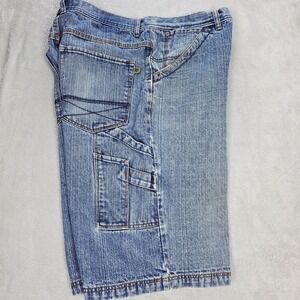 Brooklyn Xpress Denim Shorts Mens 34 Carpenter Baggy Workwear Y2K 90s Jean